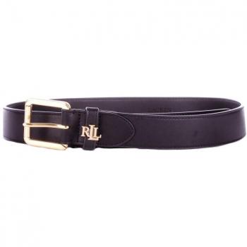 Ralph Lauren Women's Black Leather Belt, Size L (95 cm)