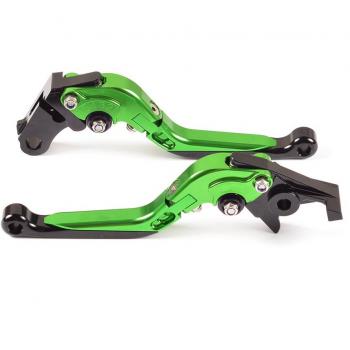 Tencasi Verde CNC Plegable Extensible Ajustable Palanca de embrague de freno para Kawasaki Z900 Z650 2017, NINJA 650R/ER-6F 2017