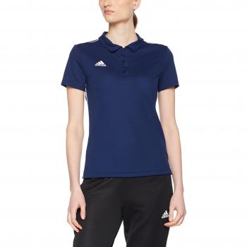 adidas CORE18 W Camiseta Polo, Mujer, Dark Blue/White, M