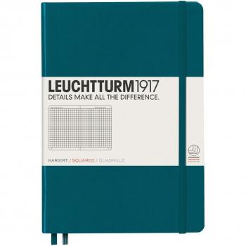 Leuchtturm1917 A5 Hard Cover Squared Notebook 5x5 mm Pacific Green