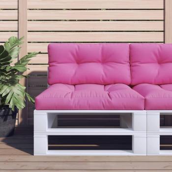 Cojines para sofá de palets 2 unidades tela 70 x 70 x 12 cm Color Rojo, Verde brillante, Estampado de hojas y Rosa Cojín Decorativo de Asiento Cojines de muebles de salón