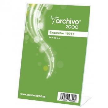 Expositor de Sobremesa en forma de L Vertical 90x60x30 mm - ARCHIVO 2000