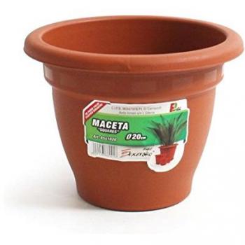 Maceta de Plástico 20CM Serie Squares - Resistente, con Drenaje, para Interior y Exterior - Diseño Estético y Funcional