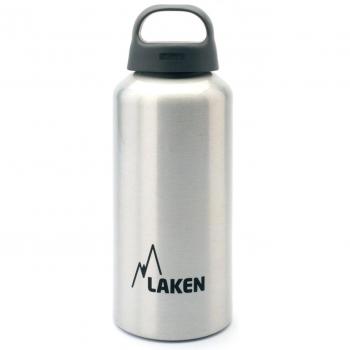 Laken Classic Botella de Agua. Cantimplora de Aluminio con Tapón de Rosca y Boca Ancha, 0,6L Aluminio