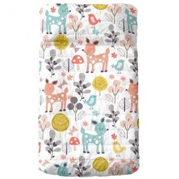 Colcha Cuna Woodland Multicolor 100x130 cm | 100% Algodón | Relleno 100% Poliéster | Calidad 150 TC