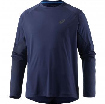 Asics Lite-Show LS Camiseta de Manga Larga, Hombre, Azul