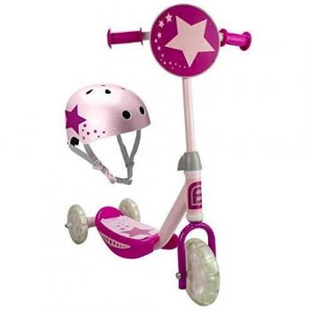 Funbee- Patinete LED y Casco, OFUN444