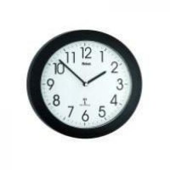 Reloj Mebus Moderno de Pared inalámbrico Negro con Radio y 25 cm de diámetro