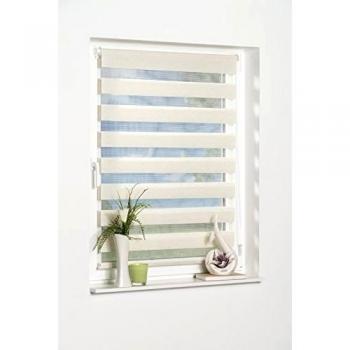 K-home Madrid – Estor doble, sin agujeros, color beige, beige, 40 x 150 cm