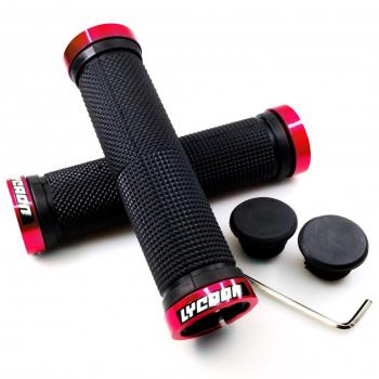 LYCAON Puños para Bicicletas de Montaña Bicicleta Manillar Apretones Doble Cierre Mango para Bicicleta Triciclo Silla de Ruedas MTB BMX