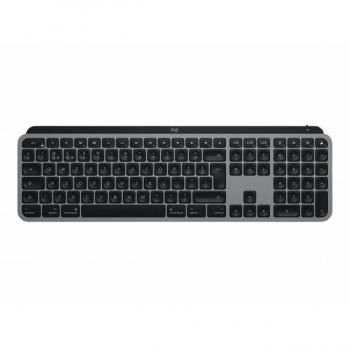 Logitech MX Keys for Mac - Teclado RF Wireless + Bluetooth QWERTY Nórdico Aluminio, Negro