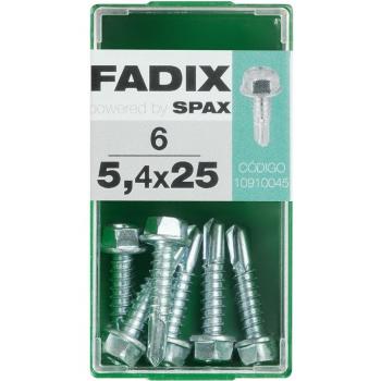 Tornillo Roscachapa Cabeza Hexagonal Ø5,4 x 25 mm - Caja 6 Uds