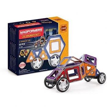 Set de Coches XL Magformers, 30 Piezas de Construcción Magnética 3D