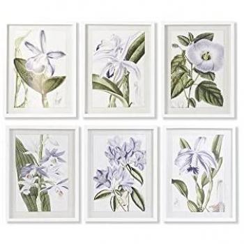 Cuadro DKD Home Decor 40 x 2 x 54 cm Flores Shabby Chic (6 Piezas)