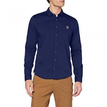 Putney Bridge Emblem Long Sleeve Shirt Camiseta, Azul Marino Medio, M para Hombre