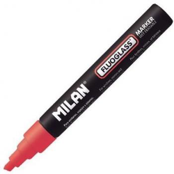 ROTULADOR TIZA LIQUIDA COLOR ROJO MILAN