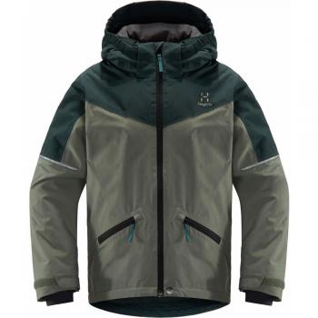 Haglöfs Niva Insulated Chaqueta, Niños, Agave Green/Mineral, 164
