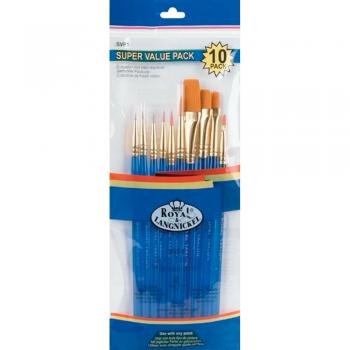 Royal & Langnickel Super Value - Set de brochas doradas, 10 piezas