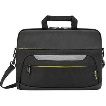 Targus Maletín para portátil de hasta 14 pulgadas con cierre superior CityGear, funda ligera para los desplazamientos diarios, protector de ordenador – Negro, TSS866GL