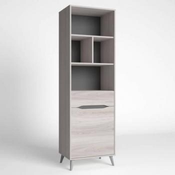 Estantería Atenea Salón Comedor Estilo Moderno Color Shamal Pizarra 185x58x40