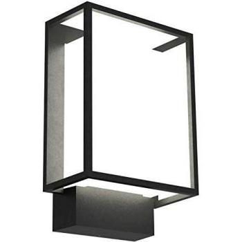 Aplique LED Nestor exterior 8W IP44 negro sin detector de movimiento