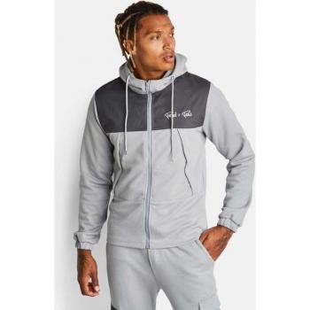 Project X Paris Signature Grey Hooded Zip Sweatshirt - Size S