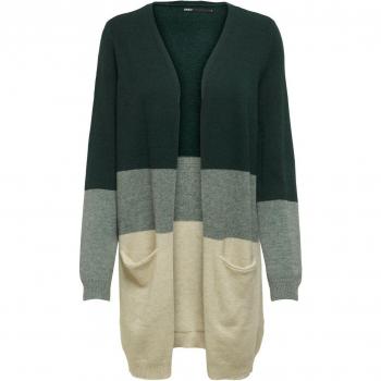 Cárdigan Only Queen Knit Verde Mujer con diseño largo, tejido de punto, manga larga y ajuste cómodo