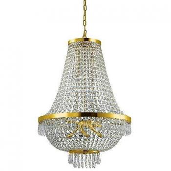 Lámpara de araña decorativa cromada CAESAR 12 bombillas G9 3W 3000K