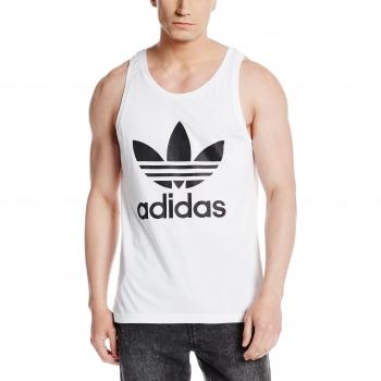 adidas Trefoil Camiseta sin Mangas, Hombre, Blanco, L