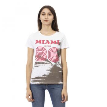 Trussardi Action White Cotton Tops & T-Shirt - S