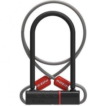 Zéfal K-traz u11 Cable Candado Espiral, Unisex Adulto, Negro, Talla única