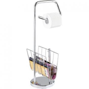Wenko Portarrollos, Acero, Plateado, 19 x 27,5 x 66 cm
