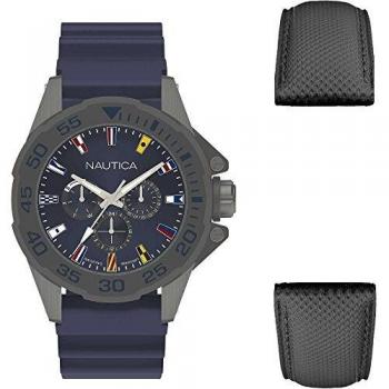 Nautica Men's Analogue Quartz Watch with Silicone Strap NAPMIA008