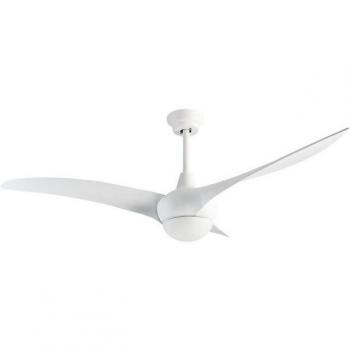 Ventilador de techo FORLIGHT Helix Glass IP20 LED 6W 3000K Acero Blanco Opal 274lm