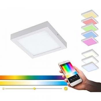 Foco LED de Techo Fueva-C 22,5 cm Blanco, Smart Home, Control APP y Mando a Distancia, RGB y CCT