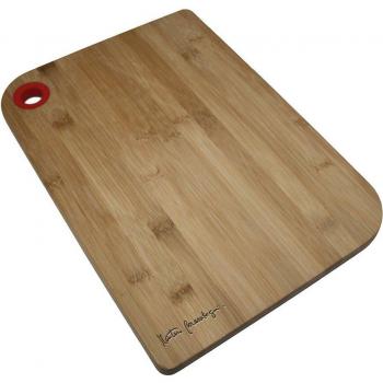 Tabla de cortar de bambú con aro de silicona HAIZEA by Martin Berasategui - Tabla de cortar, material: bambú, incluye aro de silicona, diseño ergonómico, fácil limpieza, resistente a cortes y golpes