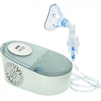 Laica NE2012 Inhalador-Nebulizador a pistones, se puede usar con todo tipo de medicamentos, con un compartimento para guardar los accesorios