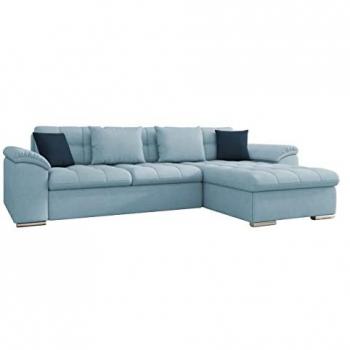 Sofá rinconero Comfivo 107, Función de descanso, Caja de ropa de cama, Uttario Velvet 2960 y 2967, 280x160x76cm