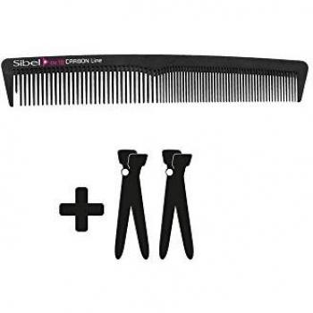 Peine de Carbono CARBON LINE CM18 con 2 Pinzas Sibel