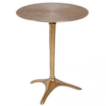 Mesa auxiliar dorada de aluminio 47,5 x 47,5 x 57 cm