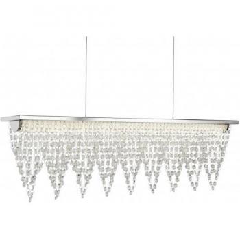 Lámpara colgante de techo LED Drape 21W 4000K cromo transparente con cristales - Searchlight