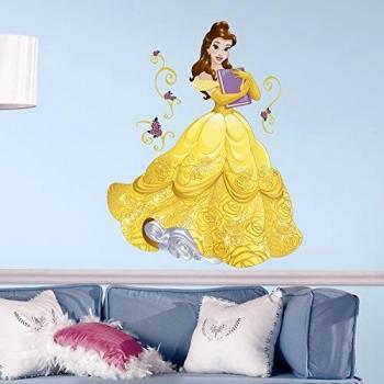 Disney Belle Repositionable Wall Stickers - 13-Piece Peel and Stick Giant Decal