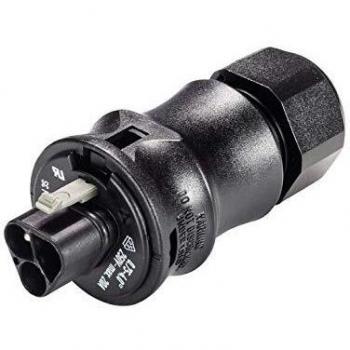 Wieland RST20I3S S1 ZR2V SW Connector Plug-in Installation 3x4mm², Male Connector with Cable Gland 10 - 14 mm, Screw Connection, gesis IP68, 3
