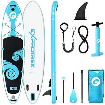 Tabla para Paddle Surf de Exprotrek, Tabla de Paddle Surf Hinchable, Set de Tabla para Sup, 8 Pulgadas de Espesor 200 KG MÁX