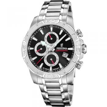 Reloj de Hombre Festina Timeless Chronograph F20704/6 con Correa de Acero Inoxidable y Función Cronógrafo