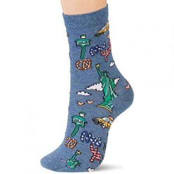 JOHN FRANK Women's Printed Socks Blue