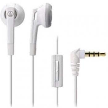 Audio Technica WH Wired Earphones with Microphone White ATH-C505iS