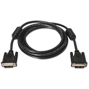 NANOCABLE 10.15.0602 - Cable DVI a DVI con ferrita Single Link 18+1, Macho-Macho, Negro, 1.8mts