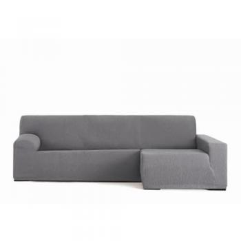 Funda Chaise Longue Brazo Largo Derecho Elástica Troya Gris 170 x 110 x 310 cm