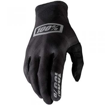 100 Percent CELIUM Black/Silver LG Guantes para ocasión Especial, Negro Y Plateado, Mediano para Hombre